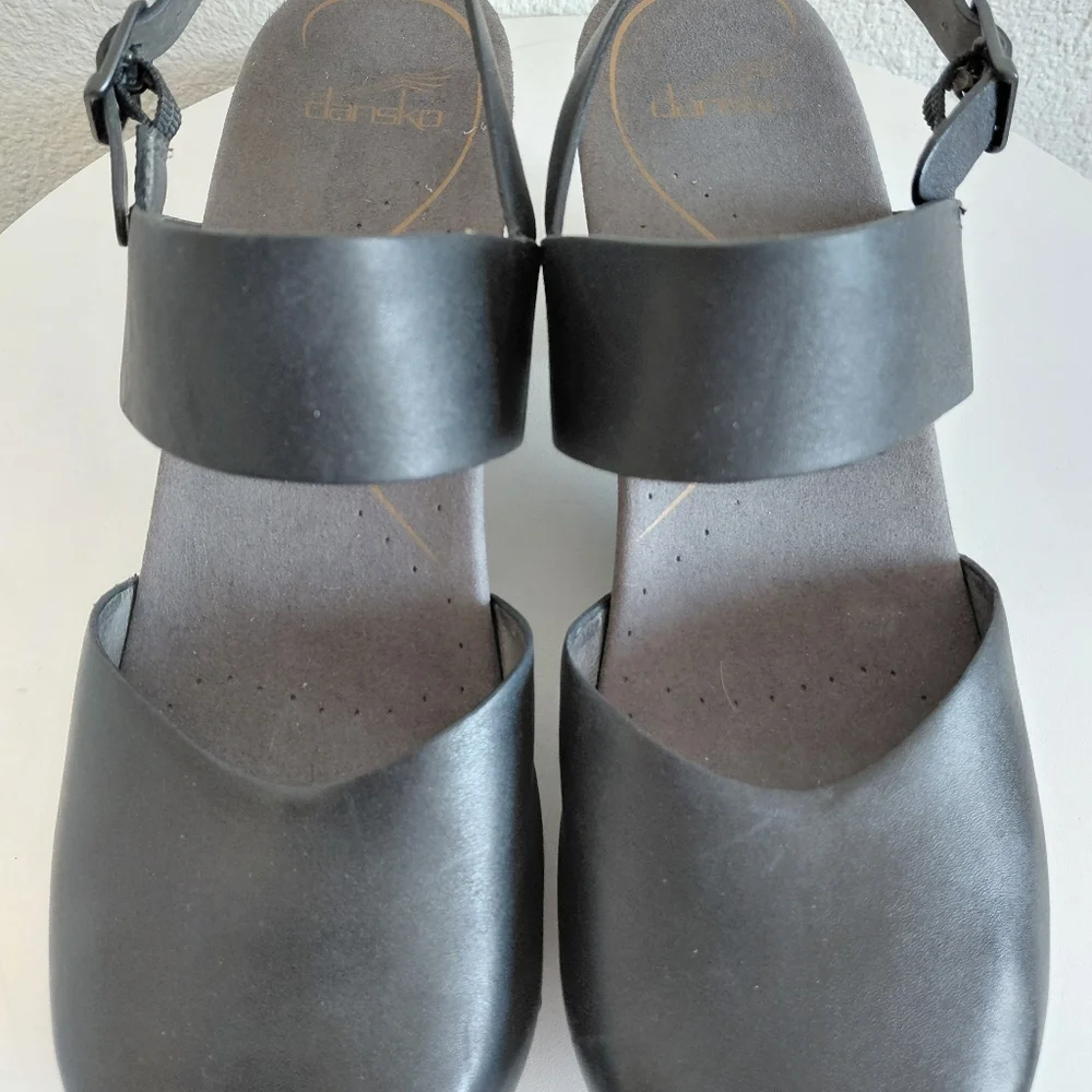 SOLD SOLD SOLD  Black Mary Jane Ankle Strap THEA Clogs - Picture 10 of 14